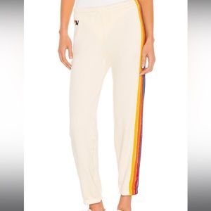 5 Stripe Sweatpant in Vintage White